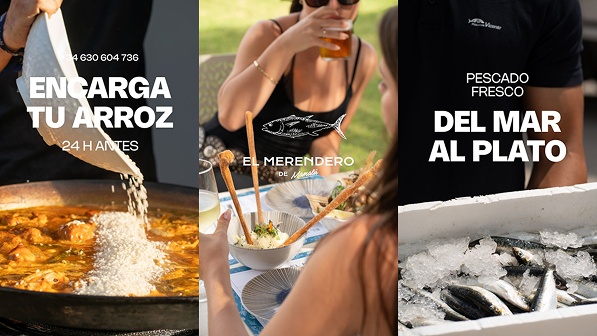 Diseño gráfico de materiales visuales del proyecto El Merendero